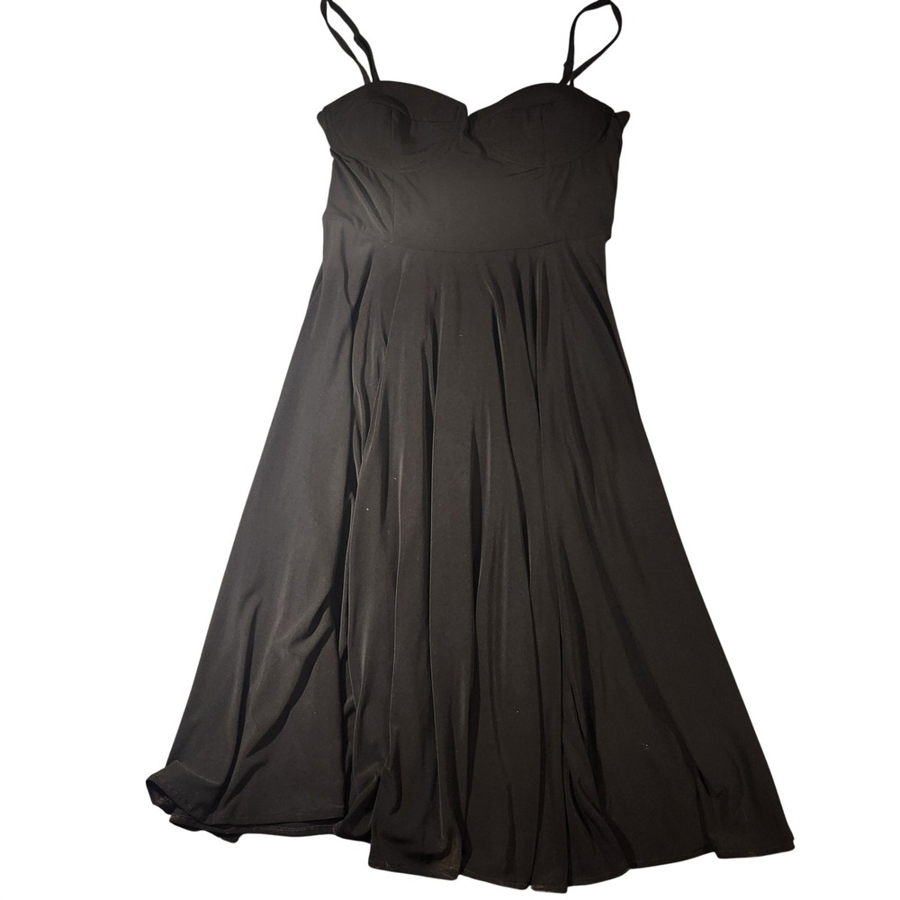 Isaac Mizrahi Dress Womens 12 Black Sweetheart Bustier Long Evening Whimsygoth‎